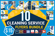 10 Cleaning Service Flyers Bundle, a Flyer Template by Imagine Design Studio (Thumbnail 1 of 12)
