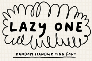 Lazy One - Random Handwriting Font