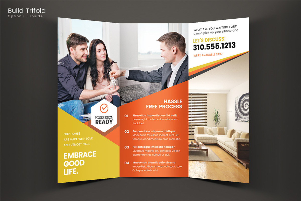 Build Real Estate Trifold Brochure, a Brochure Template by Saptarang (Photo 3 of 5)