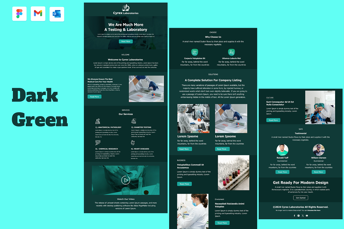 Cyrex Laboratory - Figma Designs, an Email Template by Lucid_Solutions (Photo 5 of 8)