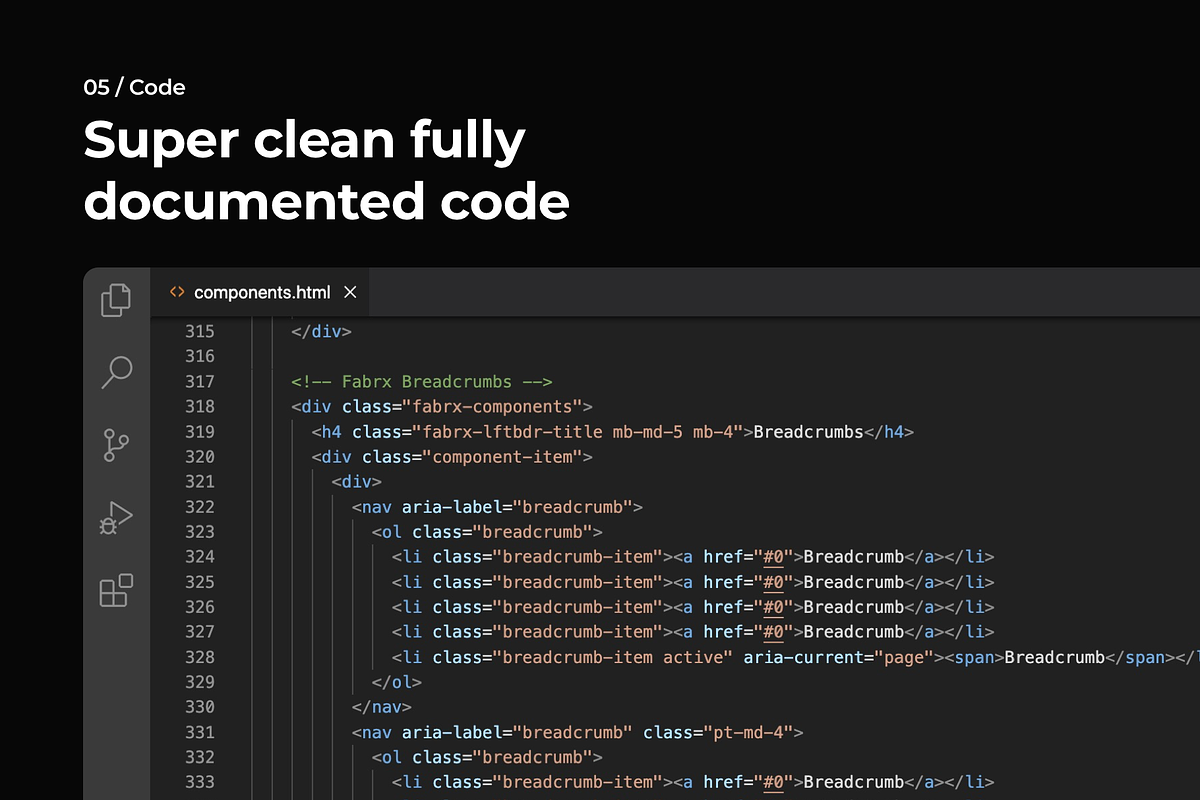 Fabrx UI Kit Pro for Bootstrap 5, a Bootstrap Template by Fabrx Design (Photo 6 of 8)