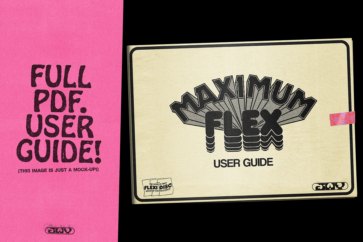 MAXIMUM FLEX - 7 Flexi-disc Mock-up, a Merchandise Mockup by Jordan Warren Visuals (Photo 4 of 6)