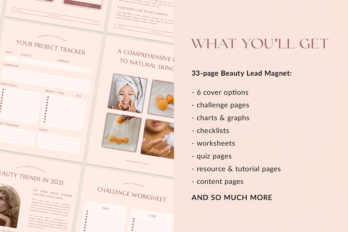 Beauty Lead Magnet | Canva, a Magazine Template by Ralony (Photo 2 of 10)