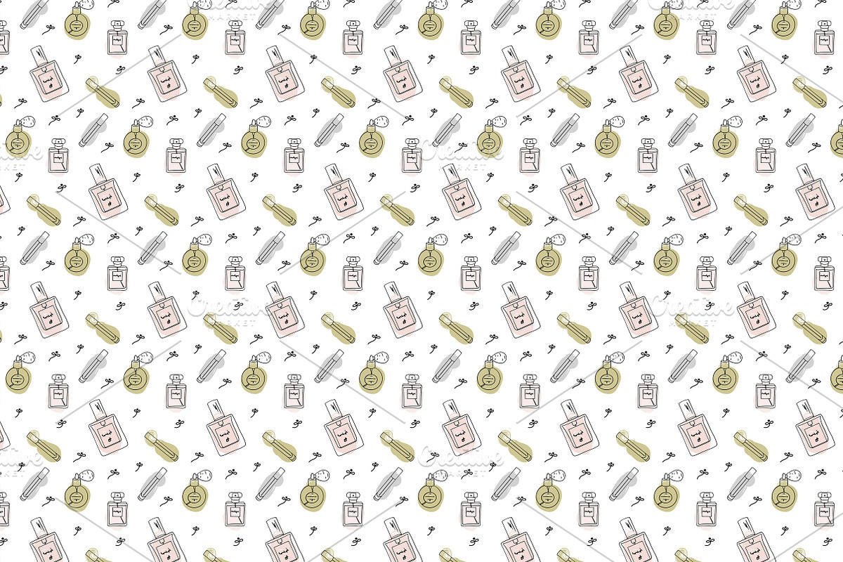 Beauty routine patterns, a Pattern Graphic by Lyolya Profitrolya (Photo 2 of 3)