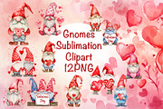 Love Gnomes Clipart Valentine's Day, a Seasonal Illustration by VetalStock (Thumbnail 1 of 6)