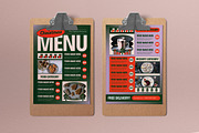 Orange Green Christmas Food Menu, a Flyer Template by graphicook (Thumbnail 1 of 4)