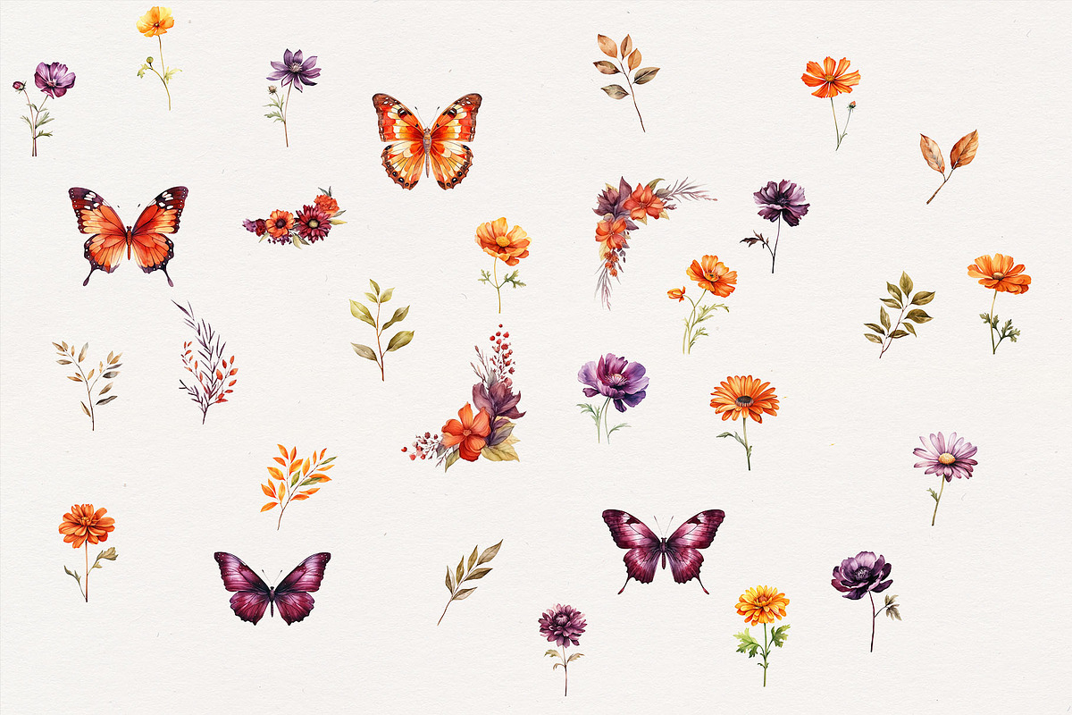 Harvest Bloom Watercolor, an Object Graphic by Digital Vintage (Photo 5 of 8)