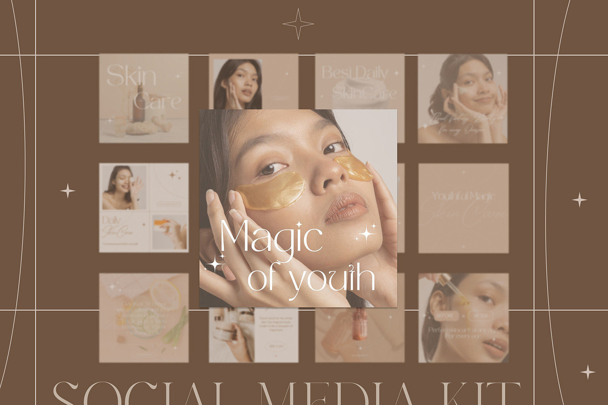 Beauty Magic Social Media Kit _Canva, a Social Media Template by ElladesignCo (Photo 5 of 7)