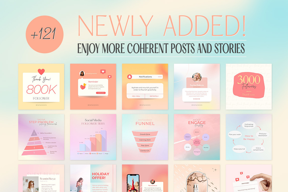 Instagram Template Coaches | CANVA, a Social Media Template by graphypix (Photo 2 of 15)