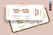 Luxe Wedding Ticket Invitation Templ, an Invitation Template by BrandPacks (Thumbnail 1 of 4)