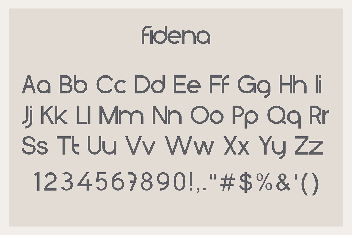 Fidena // a family font preview 6
