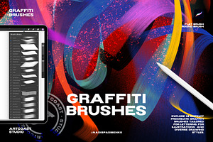 Procreate Graffiti Brushes, a Brush Add-On by Spasibenko Art