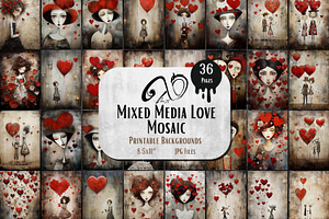 Mixed Media Love Mosaic