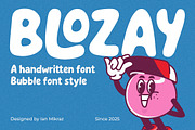 Blozay – Handwritten Bubble Font, a Handwritten Font by ianmikraz (Thumbnail 1 of 7)