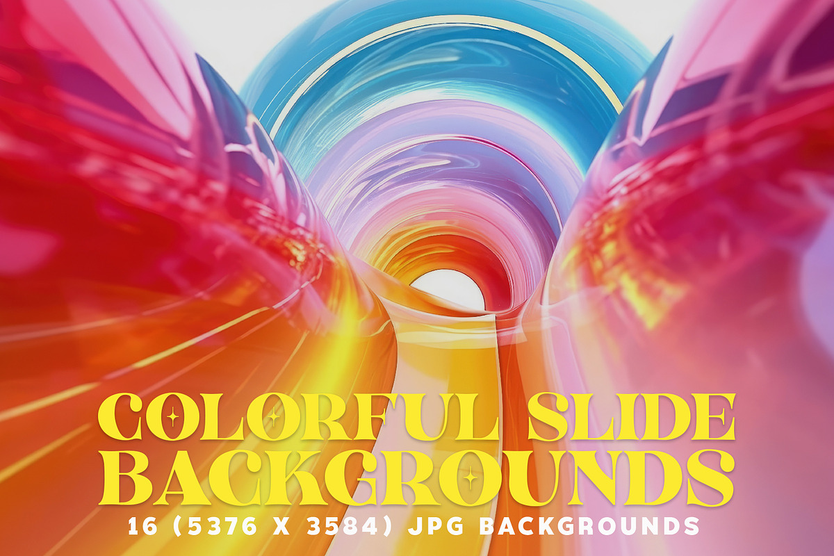 16 Colorful Slide Background in 5K, a Background Graphic by HipFonts