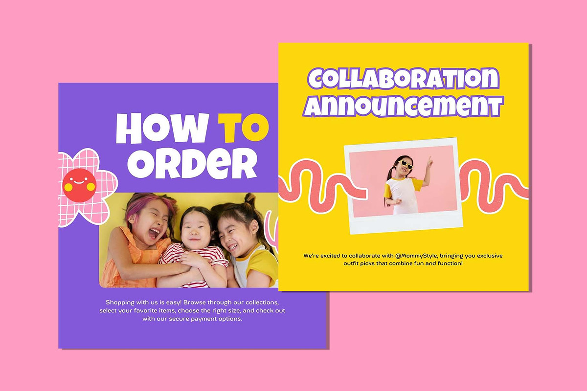 Sunny - Kids Fashion Socialmedia kit, a Social Media Template by Invisual Studio (Photo 8 of 14)