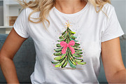 Coquette Pink Bow Christmas Tree PNG, an Illustration by Sublimation Artist (Thumbnail 4 of 9)