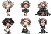 Watercolor Glam Christmas Girl, an Illustration by DreamArtGraphic (Thumbnail 3 of 5)