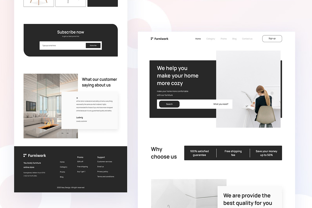 Furniture Landing Page Template, a Landing Page Template by design_hut (Photo 2 of 3)