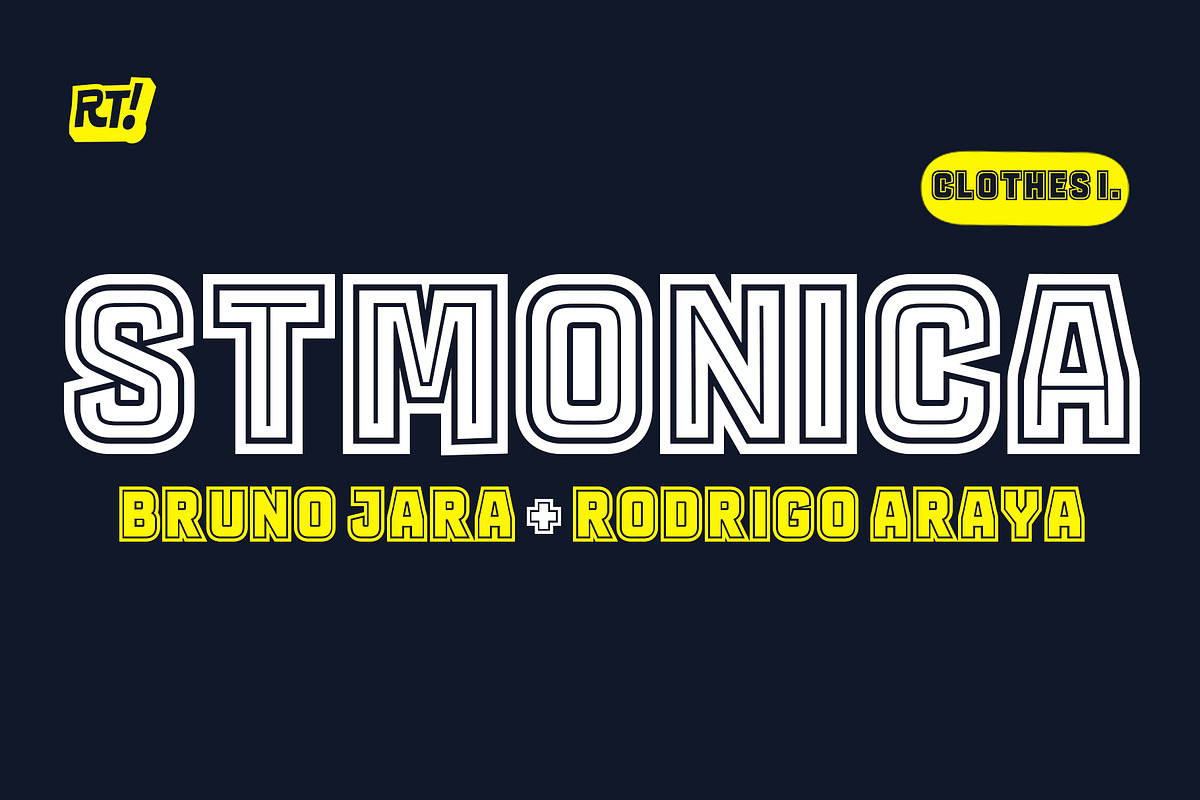 St Monica Black Clothes Inline, a Sans Serif Font by Rodrigo Typo (Photo 1 of 5)