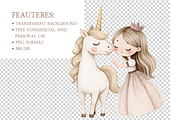 Little Princess Watercolor Clipart, an Illustration by MockupWizard (Thumbnail 6 of 7)