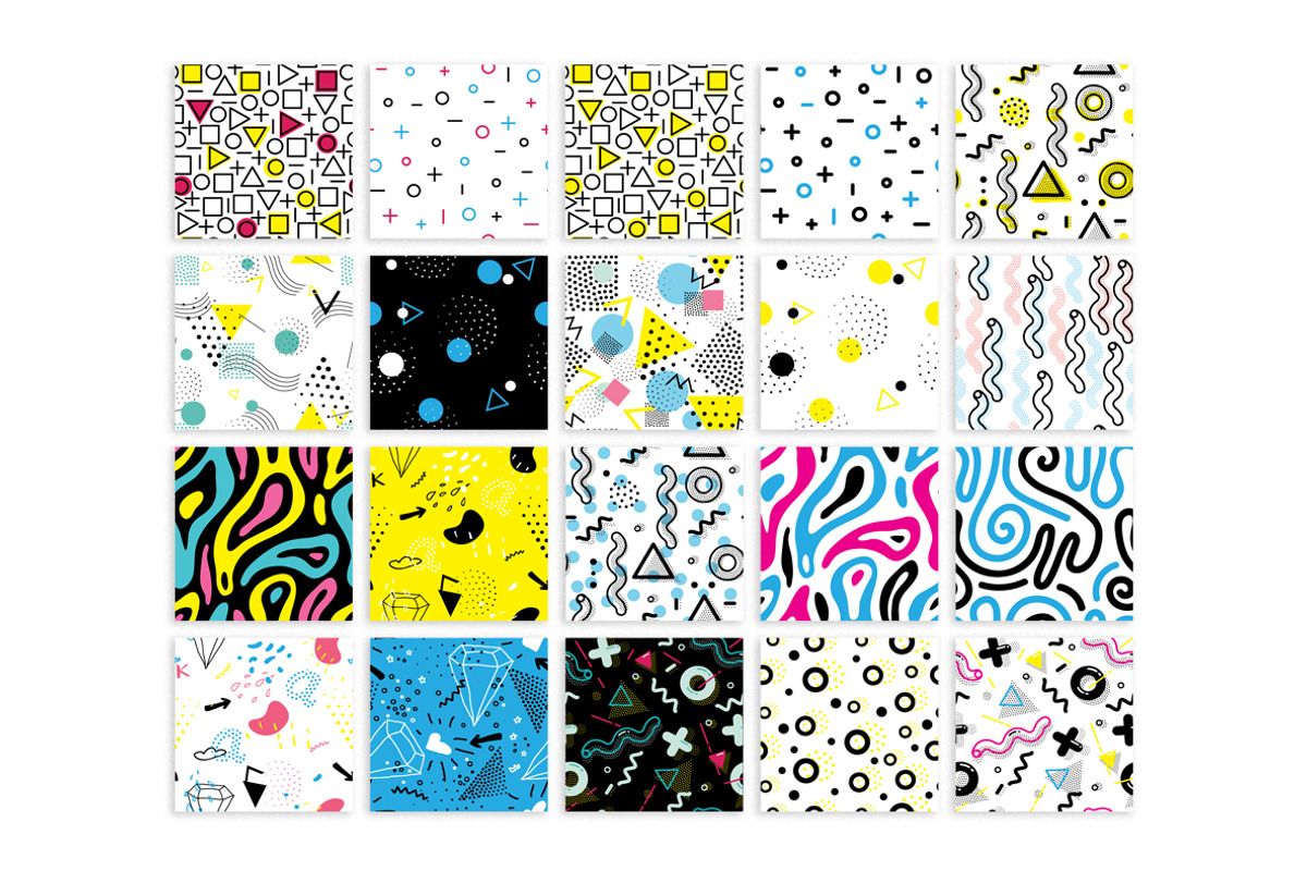 50 seamless patterns in 80's style, a Pattern Graphic by softulka (Photo 2 of 3)