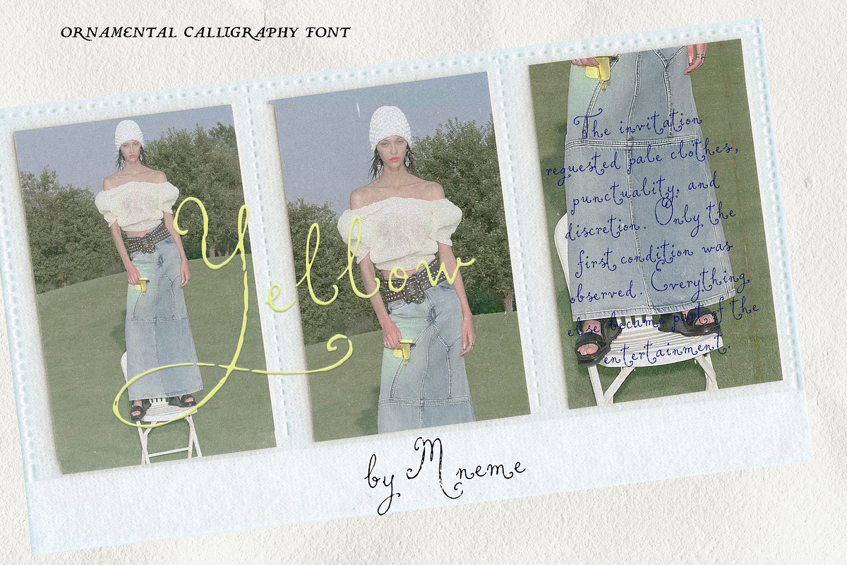Yours, Maybe - Calligraphy Font, a Script Font by Mneme (Photo 7 of 8)