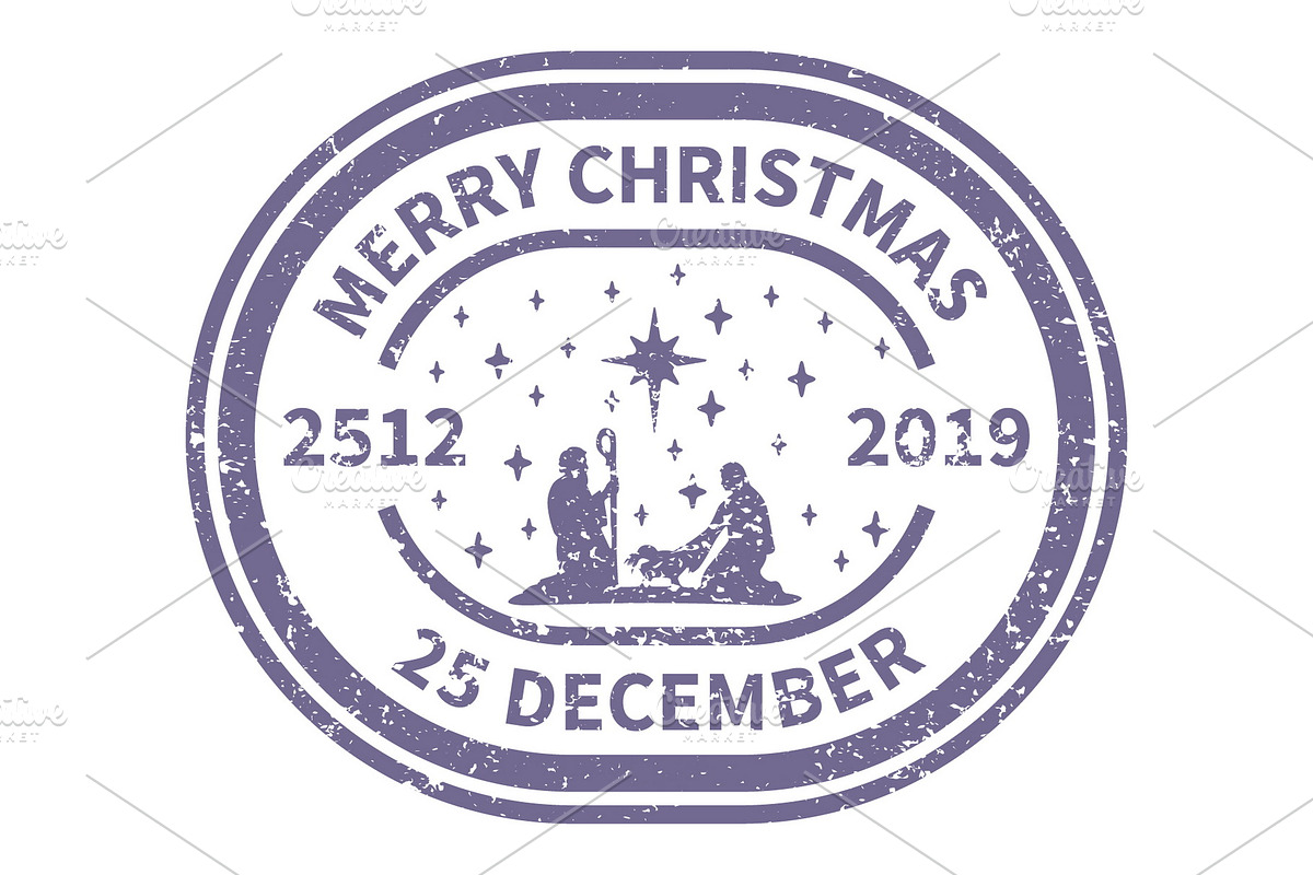 Merry Christmas cards set, a Decorative Illustration by IvanFet (Photo 10 of 14)
