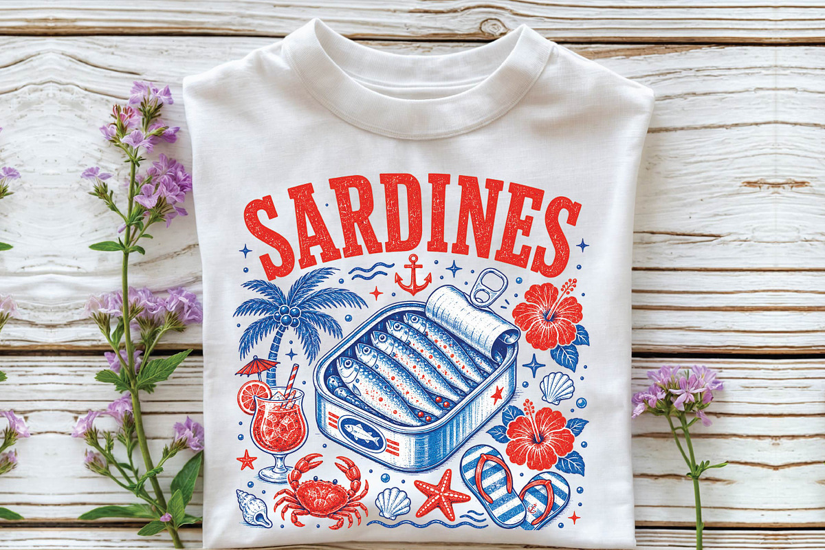 Retro Coastal Sublimation Design, a Seasonal Illustration by DreamPrint404 (Photo 2 of 6)
