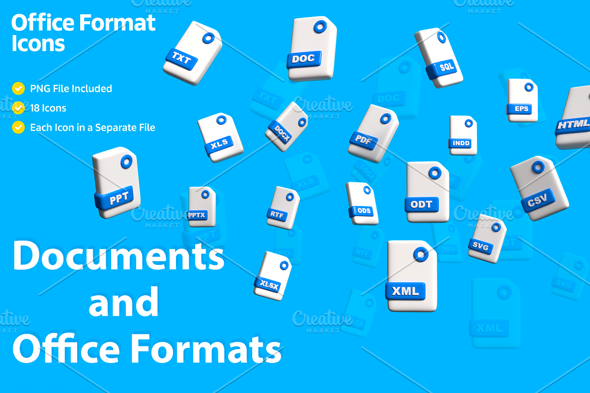 Icons Documents and Office Formats, an Icon by Casa Mandarina (Photo 1 of 3)