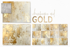 Champagne and Gold Texture Paintings, a Texture Graphic by rileyBgraphics