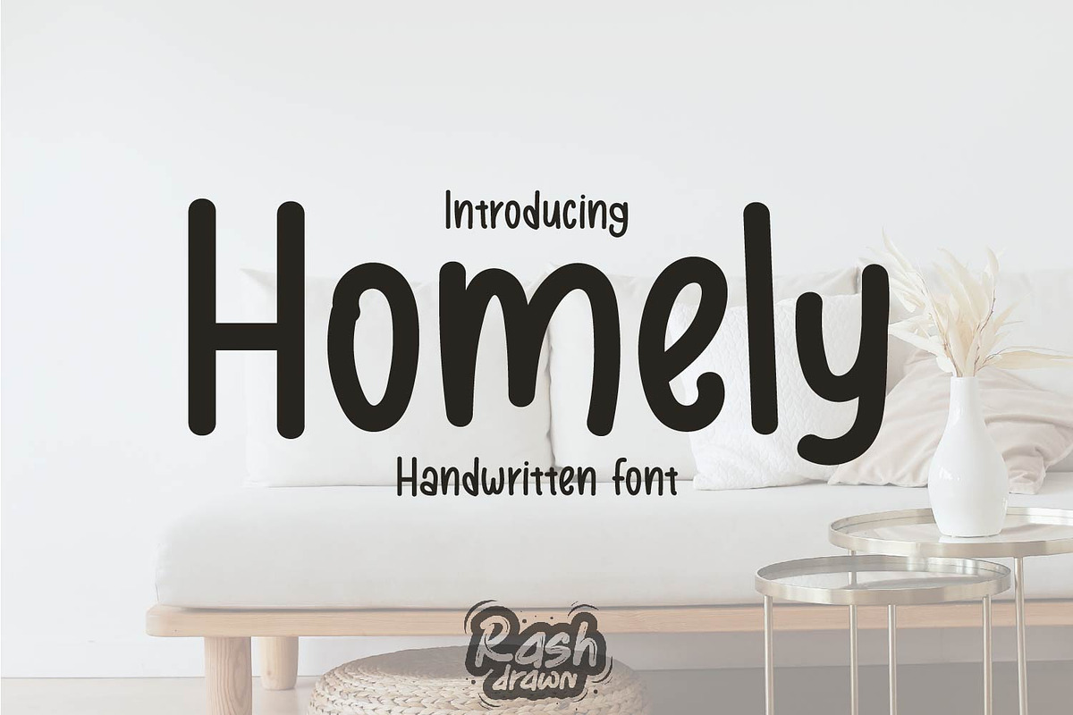 Homely a handwritten font, a Font by Rashdrawn (Photo 1 of 3)