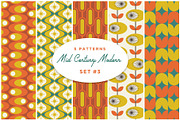 Mid Century Modern Seamless Patterns, a Pattern Graphic by CojoMoxon (Thumbnail 1 of 3)