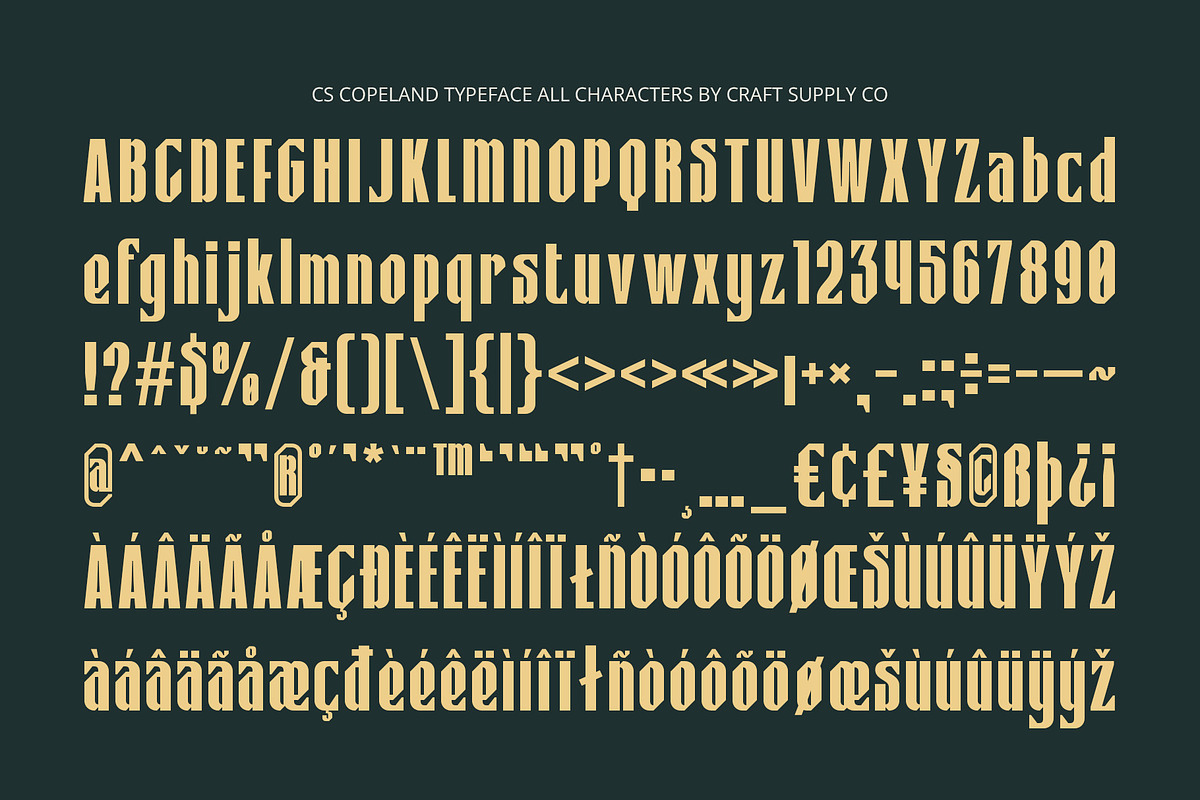 CS Copeland – Condensed Font, a Sans Serif Font by Craft Supply Co. (Photo 8 of 8)