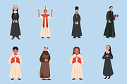 Catholic Clergy Illustration Set, a Person Illustration by studiogstock (Thumbnail 1 of 3)