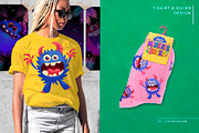 Monster Pack - 135 Cute Monsters, a Decorative Illustration by D R A W K M A N (Thumbnail 7 of 30)