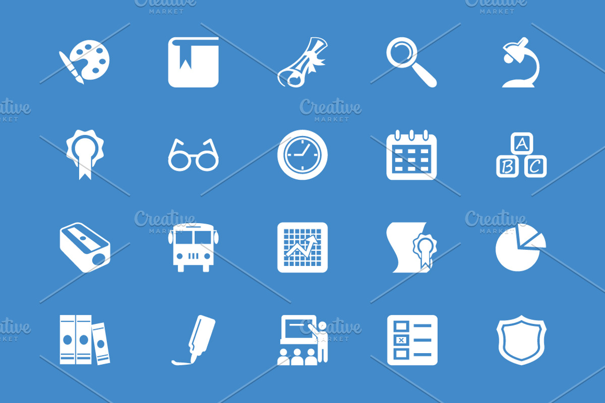 School and Education Vector Icons preview 3