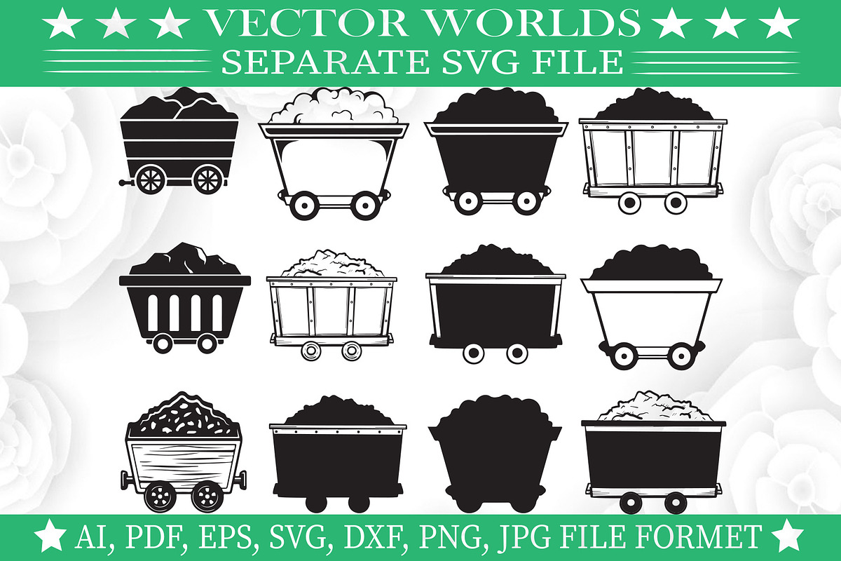 Mining Cart Svg, Mining, Cart Svg, an Object Graphic by VectorWorlds (Photo 3 of 3)