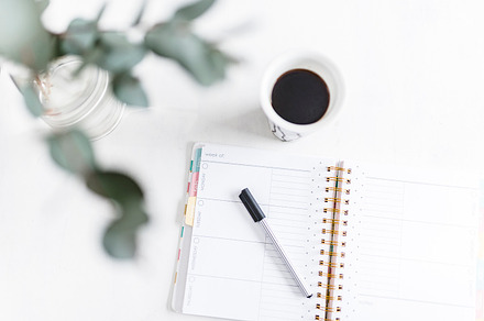 Coffee break and calendar