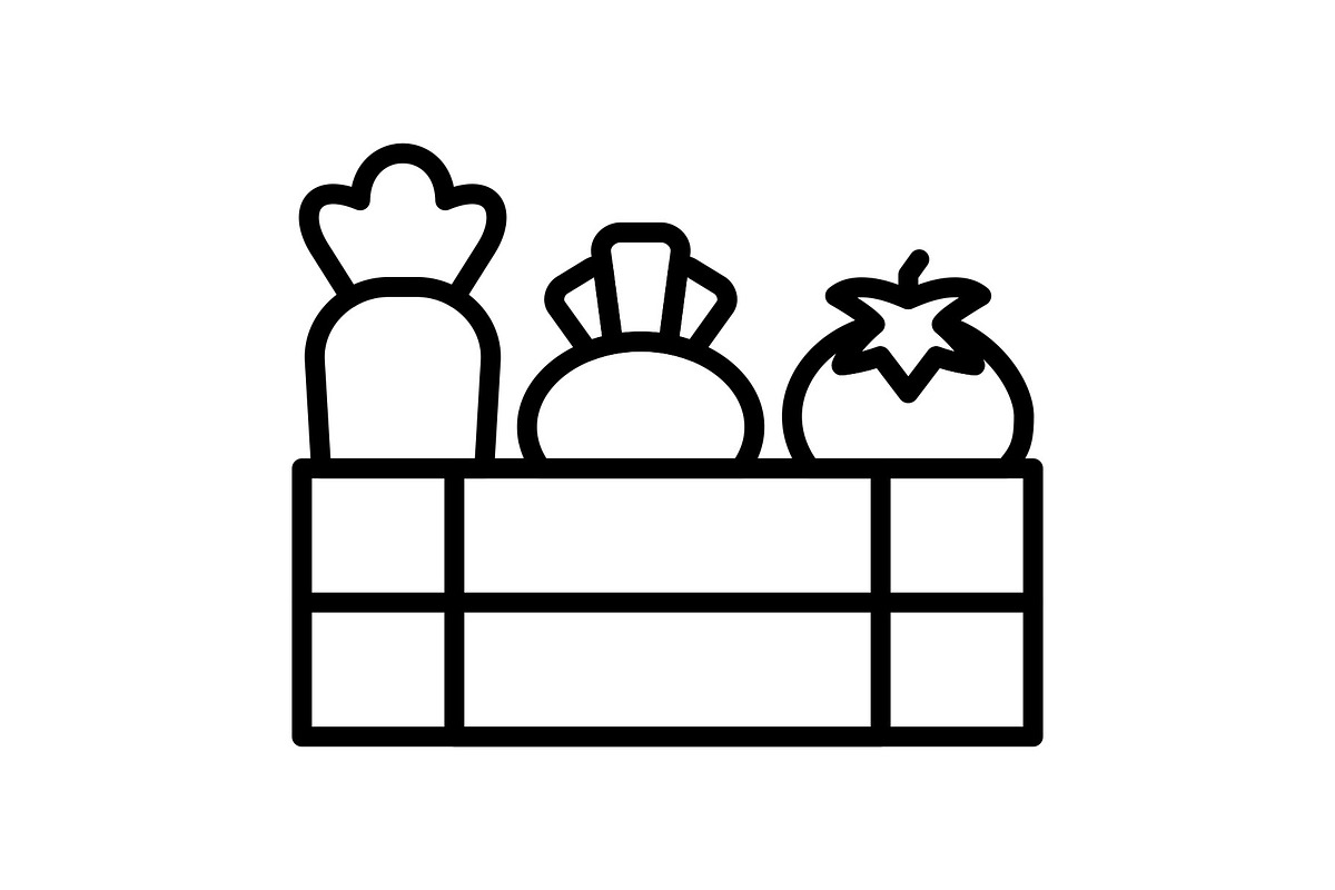 Vegetable Line Icon, an Icon by Pexelpy