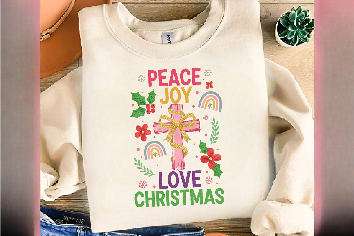 Peace Joy Love Christmas Png, an Illustration by DreamArtGraphic (Photo 4 of 5)