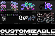 Chrome Text Effect - PSD Bundle, a Brushes & More by saintricchi (Thumbnail 3 of 4)