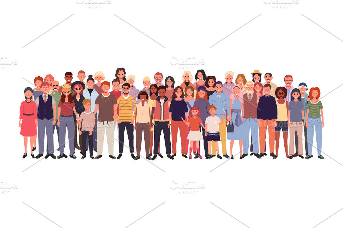Group of diverse people, a Person Illustration by Yayasya (Photo 1 of 3)
