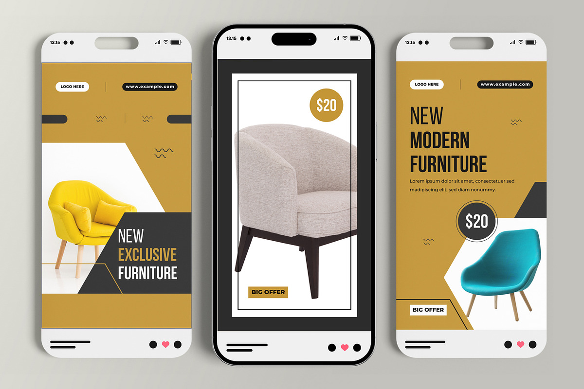 Modern Furniture Sale Social Media, a Social Media Template by MightyDesign (Photo 3 of 6)