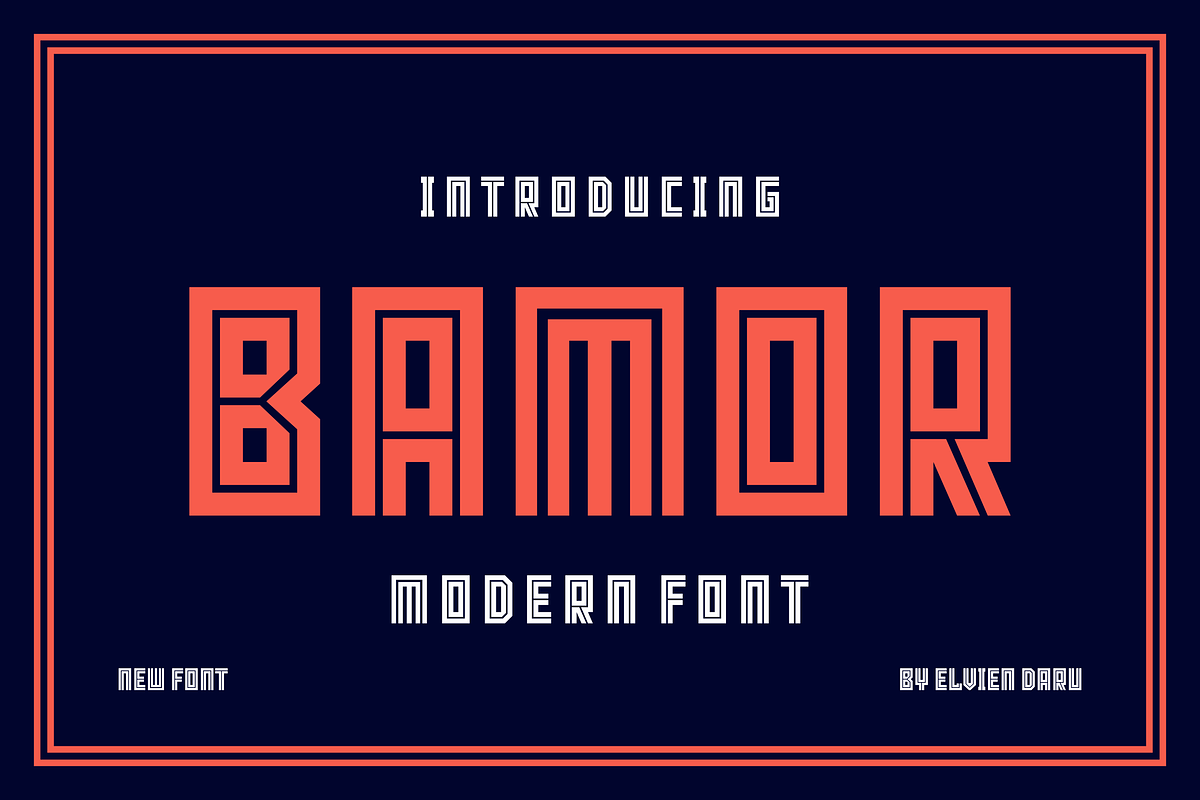 Bamor - Display Font, a Sans Serif Font by lelevien