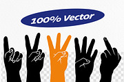 Hand Gesture Silhouette, an Illustration by Tekuni (Thumbnail 3 of 8)