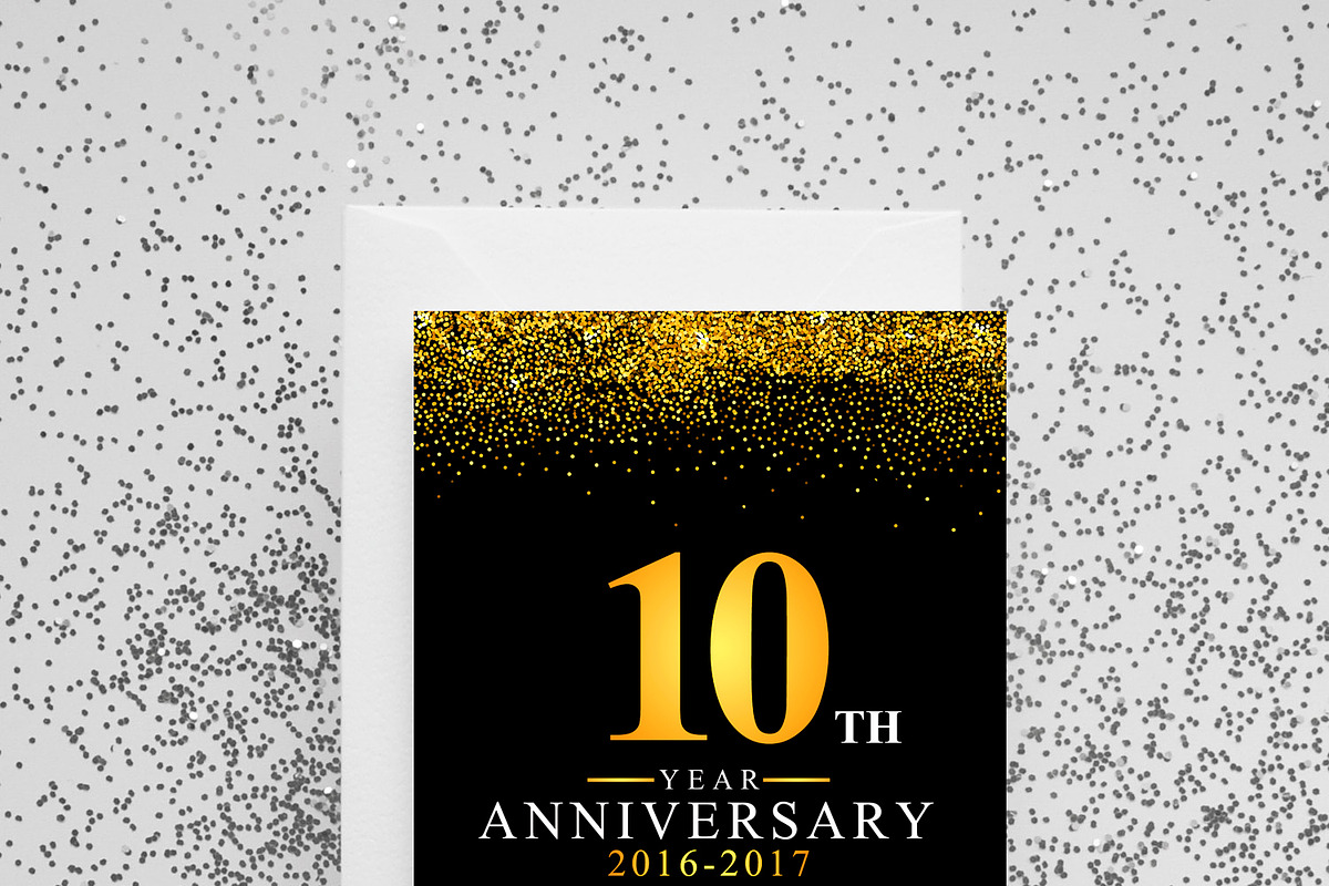Anniversary Invitation+Rsvp Template, a Card Template by graphicforest, image size:1200x800