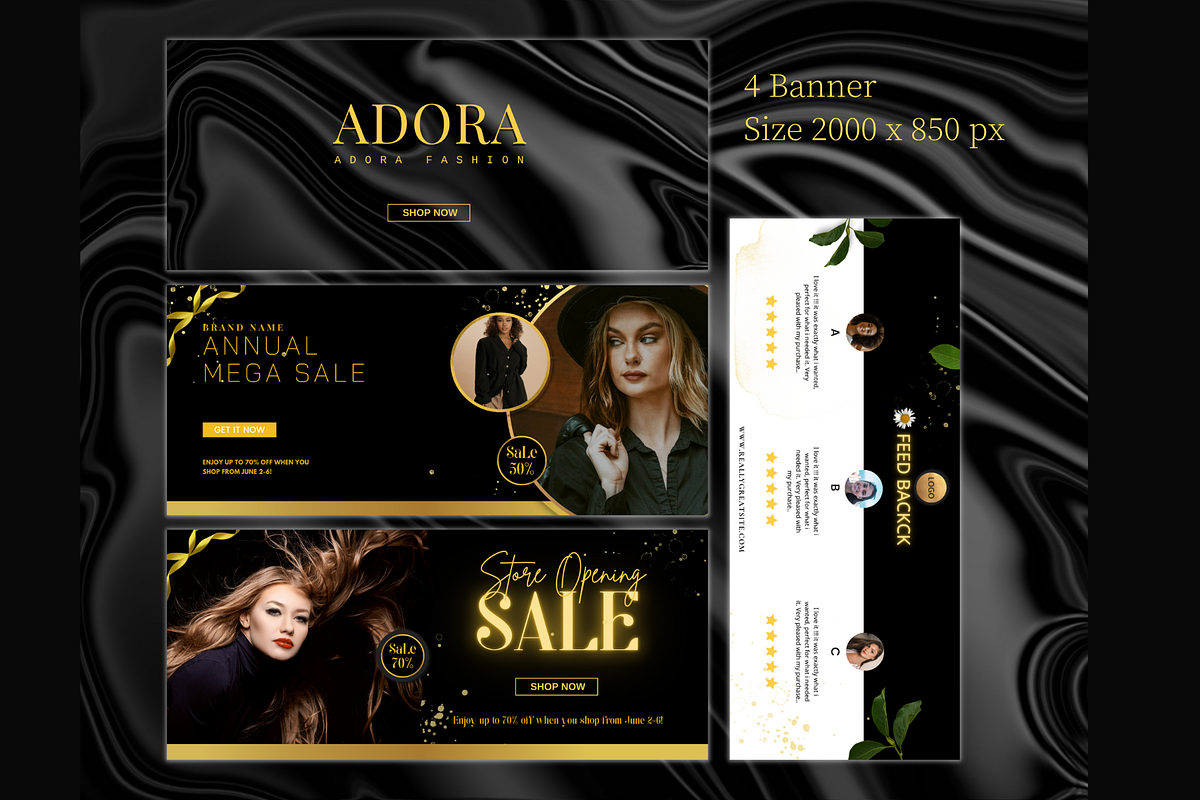 DIY Website Shopify Banner Tempates, a Landing Page Template by Meoww_Design (Photo 2 of 5)