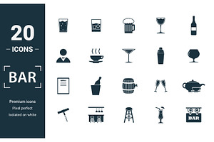 Bar Filled Icon Set