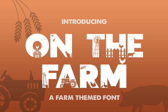 On the Farm Silhouette Font preview 7